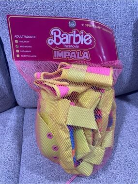 Barbie X IMPALA Yellow and Pink 3-Piece Skating Safety Gear Set